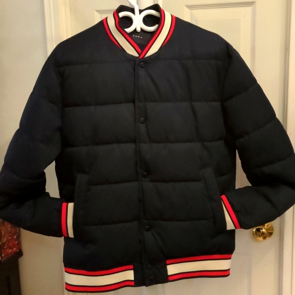 Zara Navy Oversized Bomber Size XL